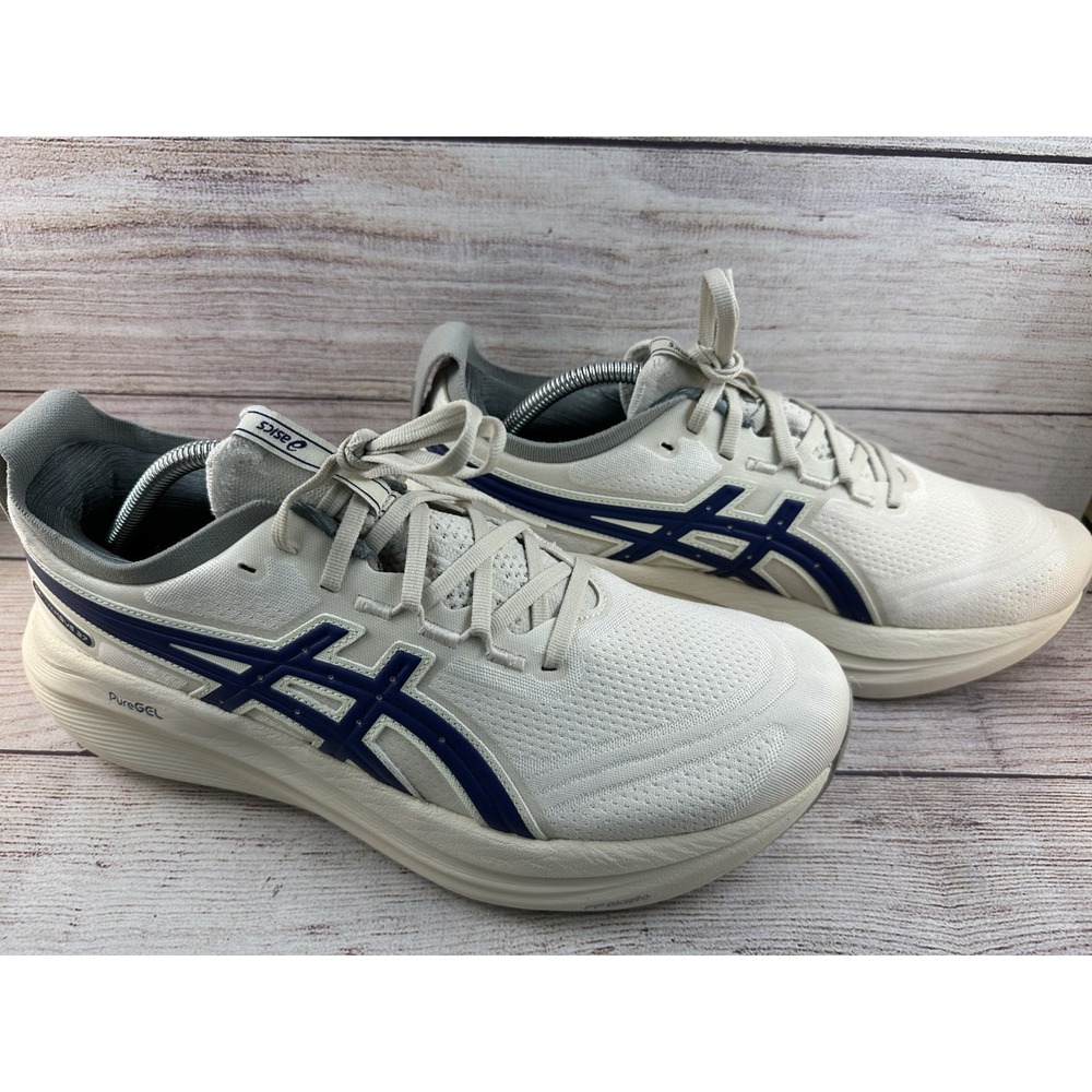 Asics Men's White GEL-NIMBUS 27 Track Club Lace Up Running Sneaker Shoes Size 11